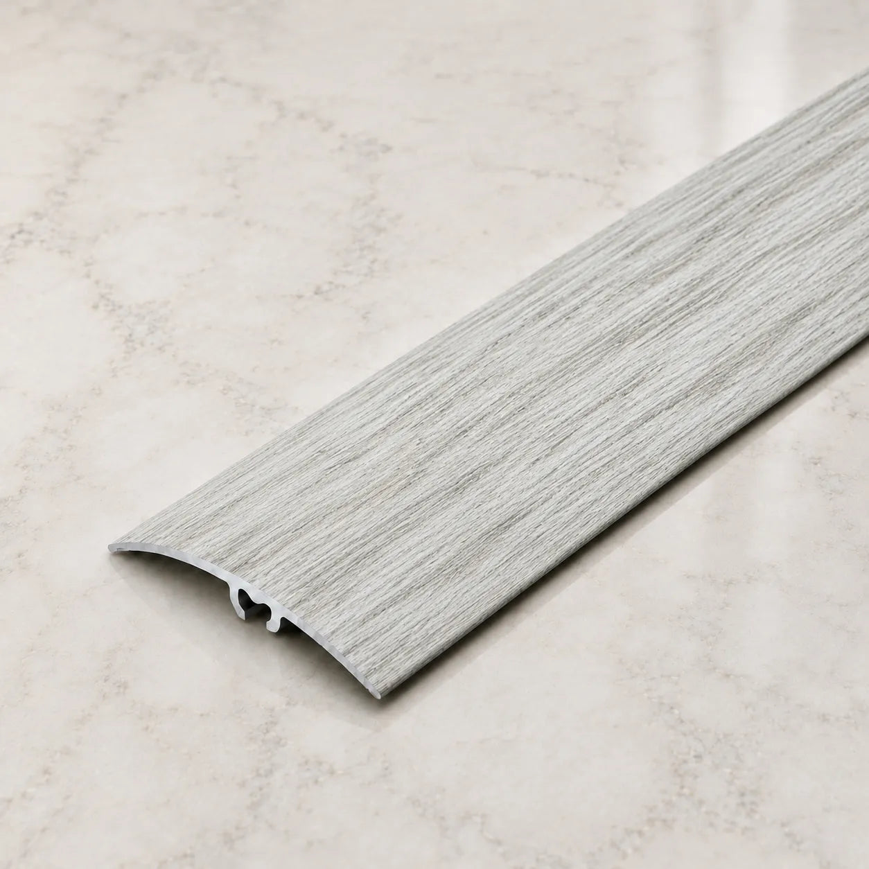 50mm heavy wood effect Aluminium Door Threshold Strip in Grey Oak
